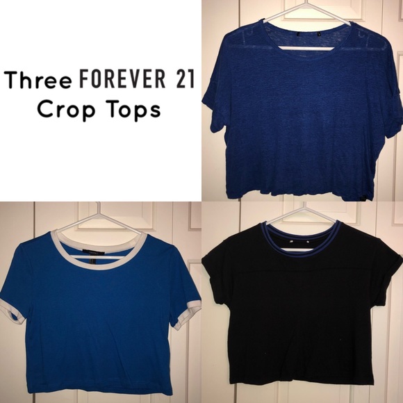 Three Forever 21 Crop Tops - Picture 1 of 7